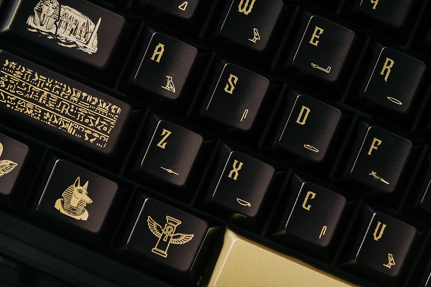 [In Stock] Keycap Cherry TapTempo Black Egypt PBT Dyesub