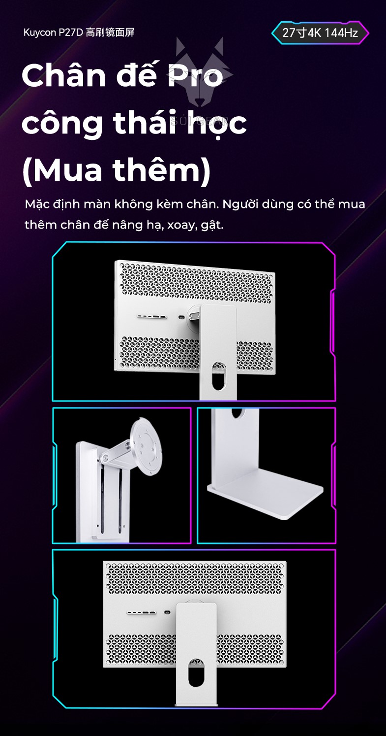 Màn hình Kuycon IPS 4K 144Hz 27 Inch P27D