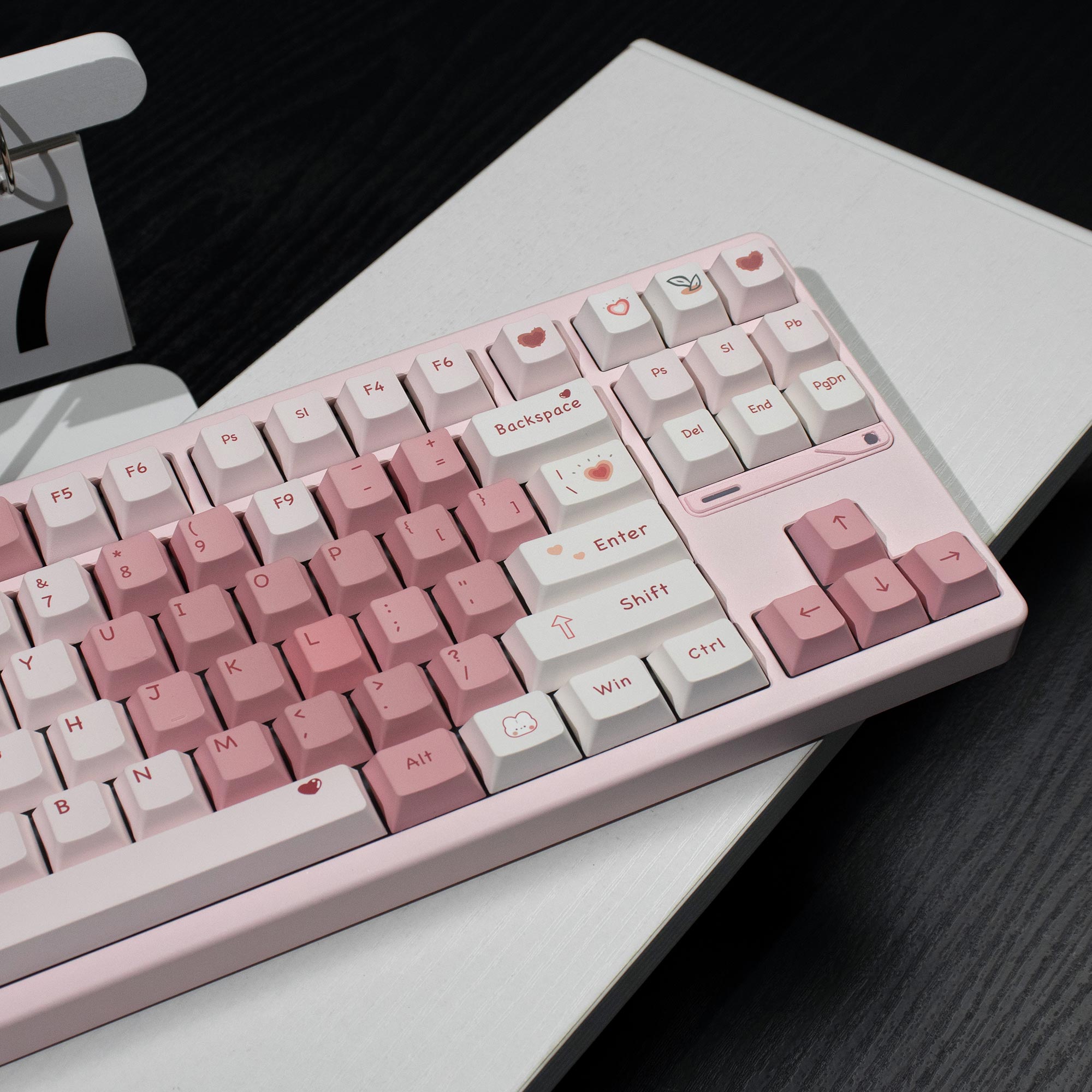 Keycap Cherry Mintcaps Trái tim hồng PBT Dyesub