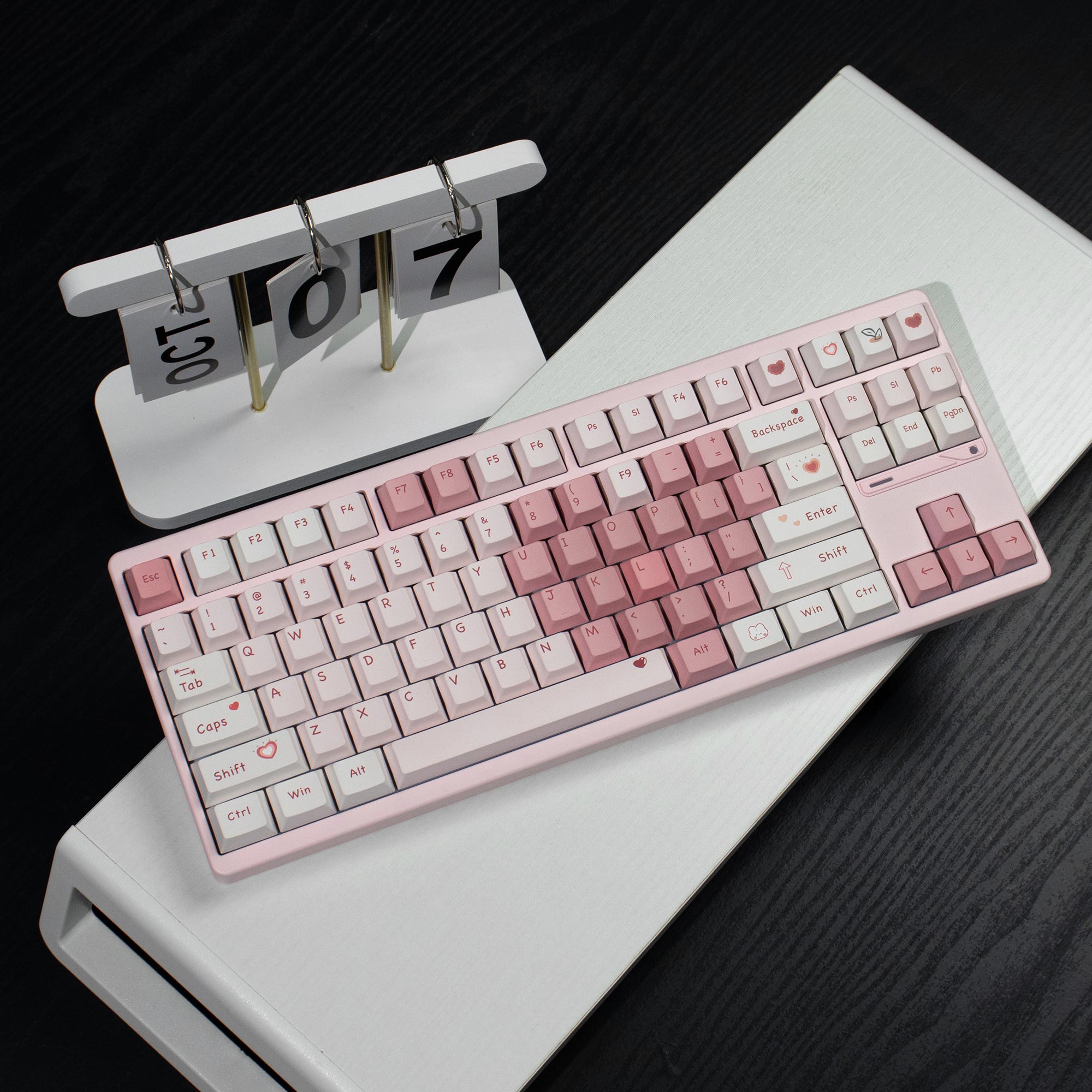 Keycap Cherry Mintcaps Trái tim hồng PBT Dyesub