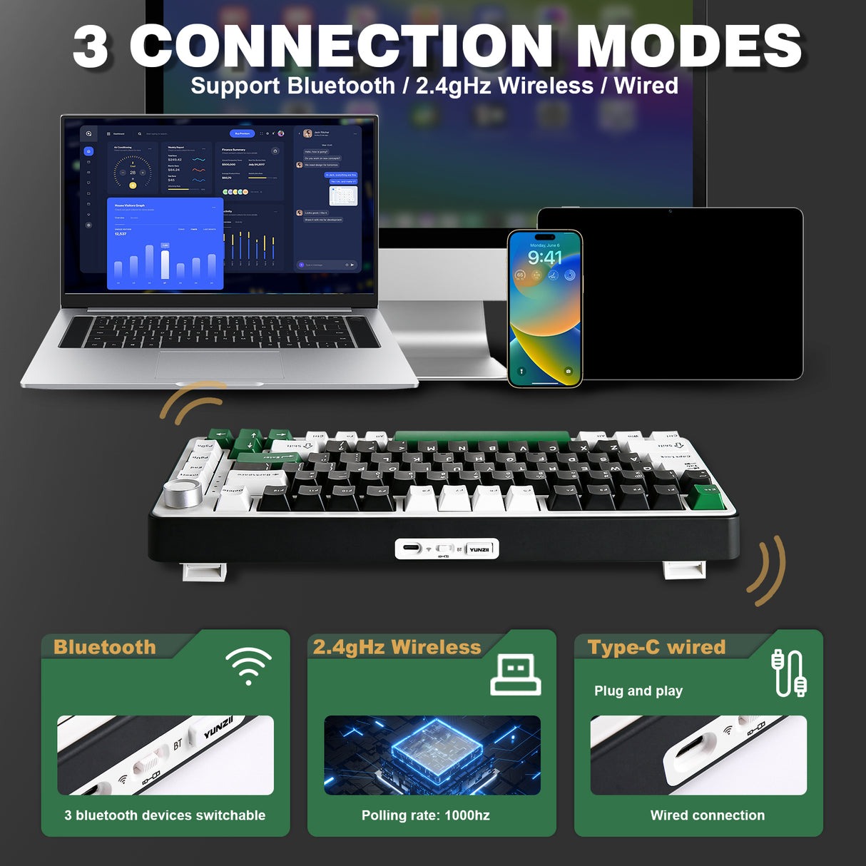 Bàn phím cơ Yunzii B75 Pro