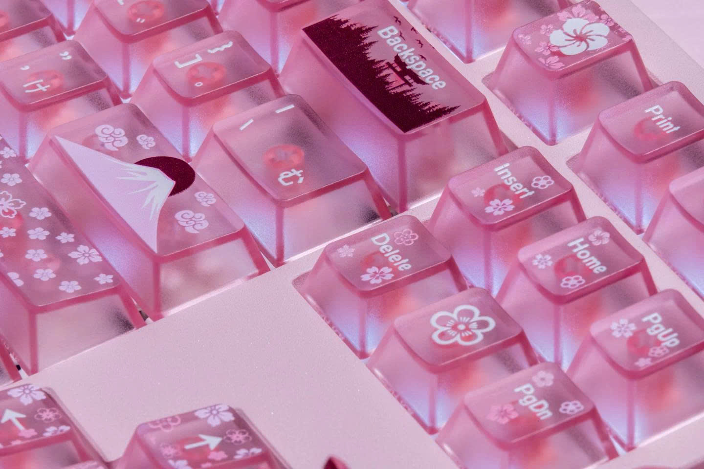 Keycap Mintcap Spring Xuyên Led Cherry PC