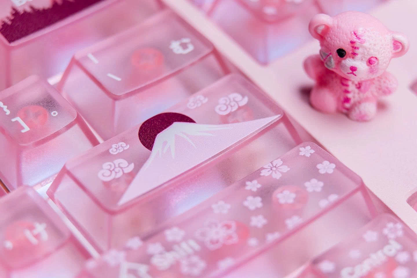 Keycap Mintcap Spring Xuyên Led Cherry PC