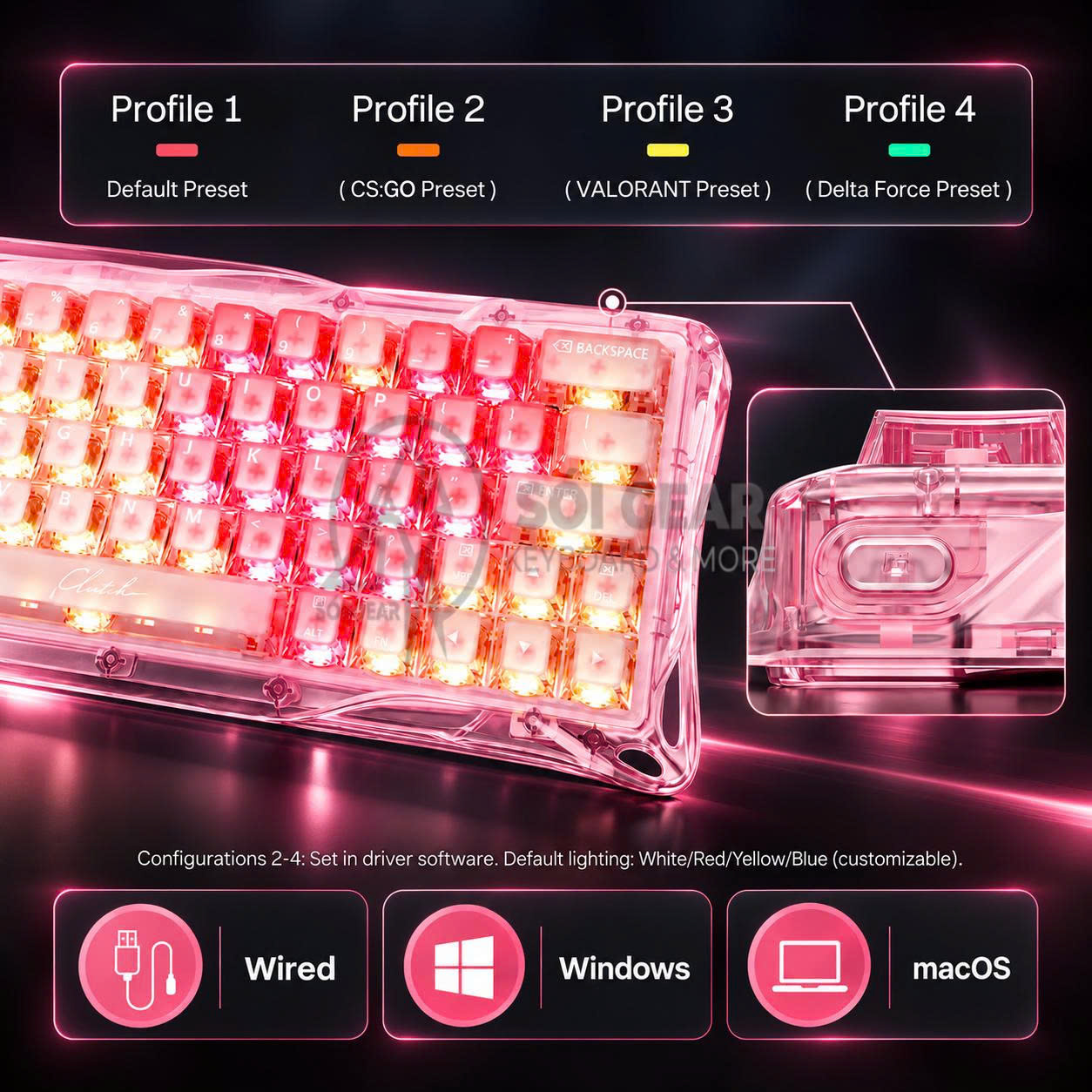Bàn phím cơ Gravastar Mercury V60 HE