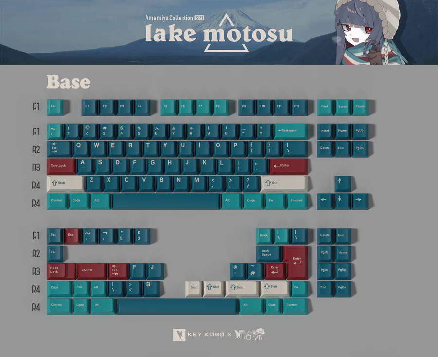 Keycap KeyKobo Lake Motosu Cherry ABS Doubleshot