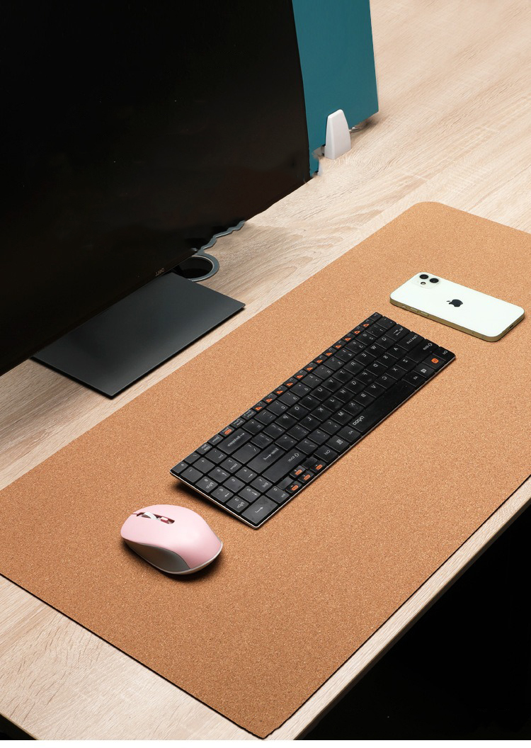 Deskmat gỗ Cork chống trượt - Hoa văn mịn hai mặt