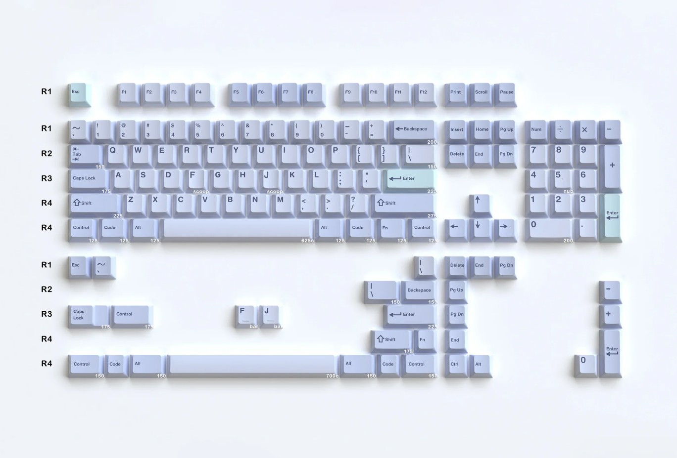 Keycap Cherry GMK CYL Astral Light ABS Doubleshot