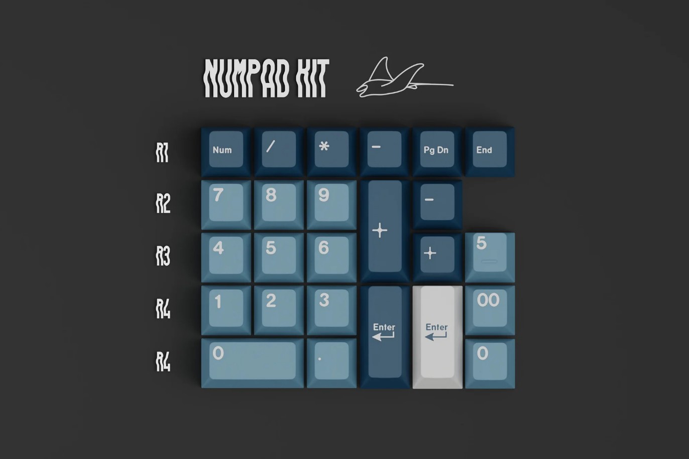 Keycap Cherry GMK CYL Manta ABS Doubleshot