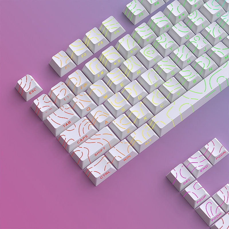 Keycap Cherry Đường Viền PBT Xuyên led 2 - 130 nút