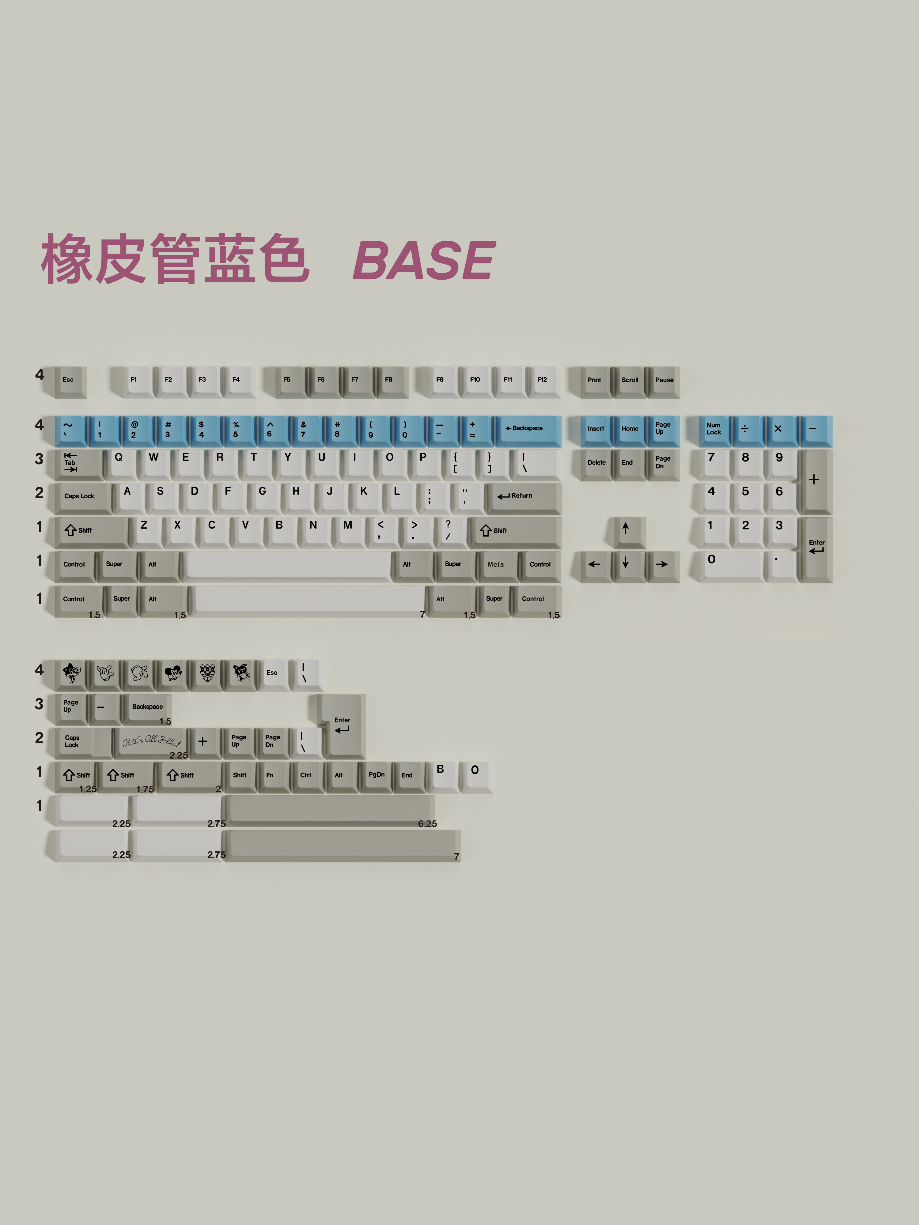 [In Stock] Keycap Walker Rubrehose Cherry PBT Dyesub