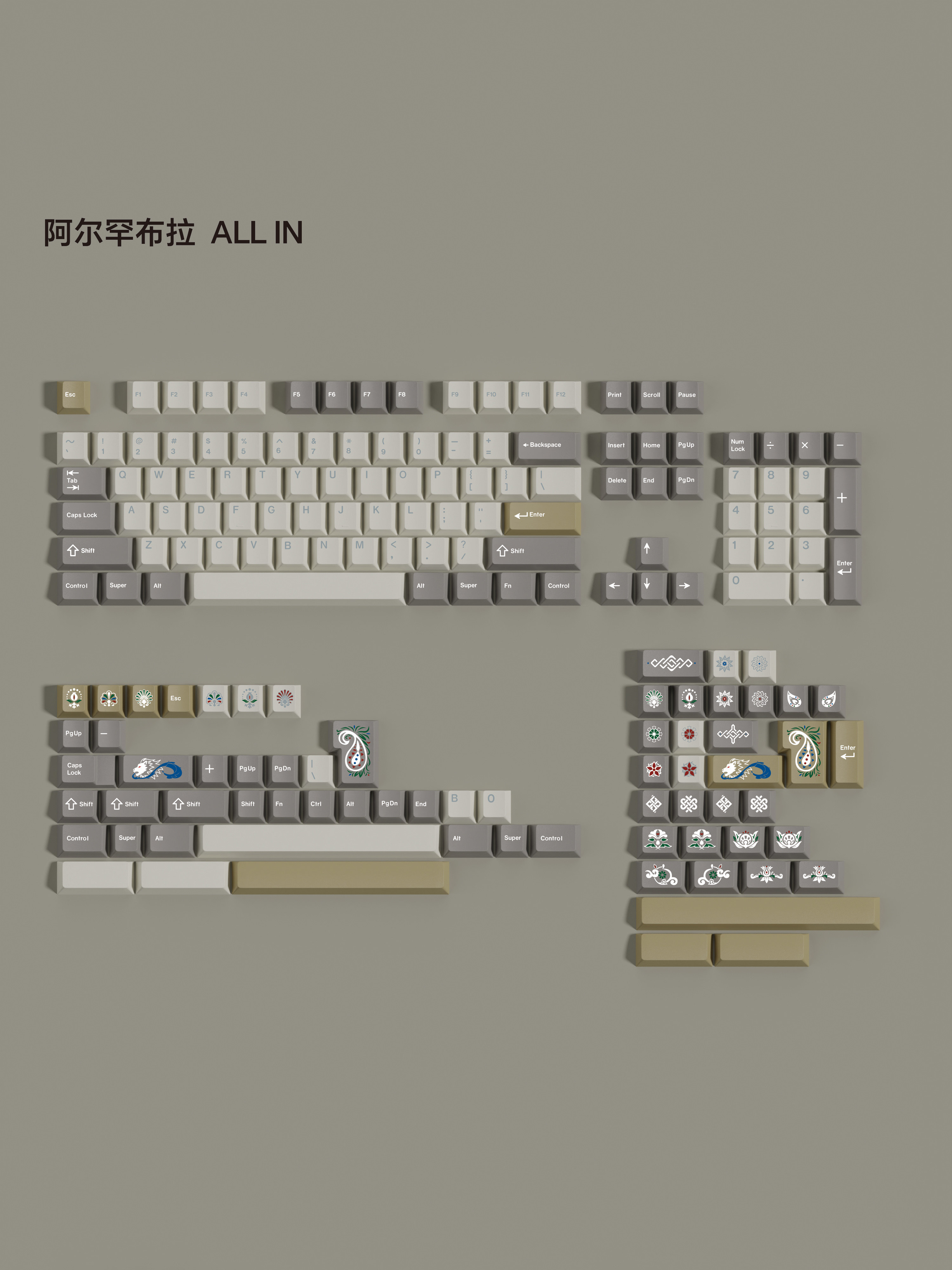 [In Stock] Keycap Walker Alhambra Cherry PBT Dyesub