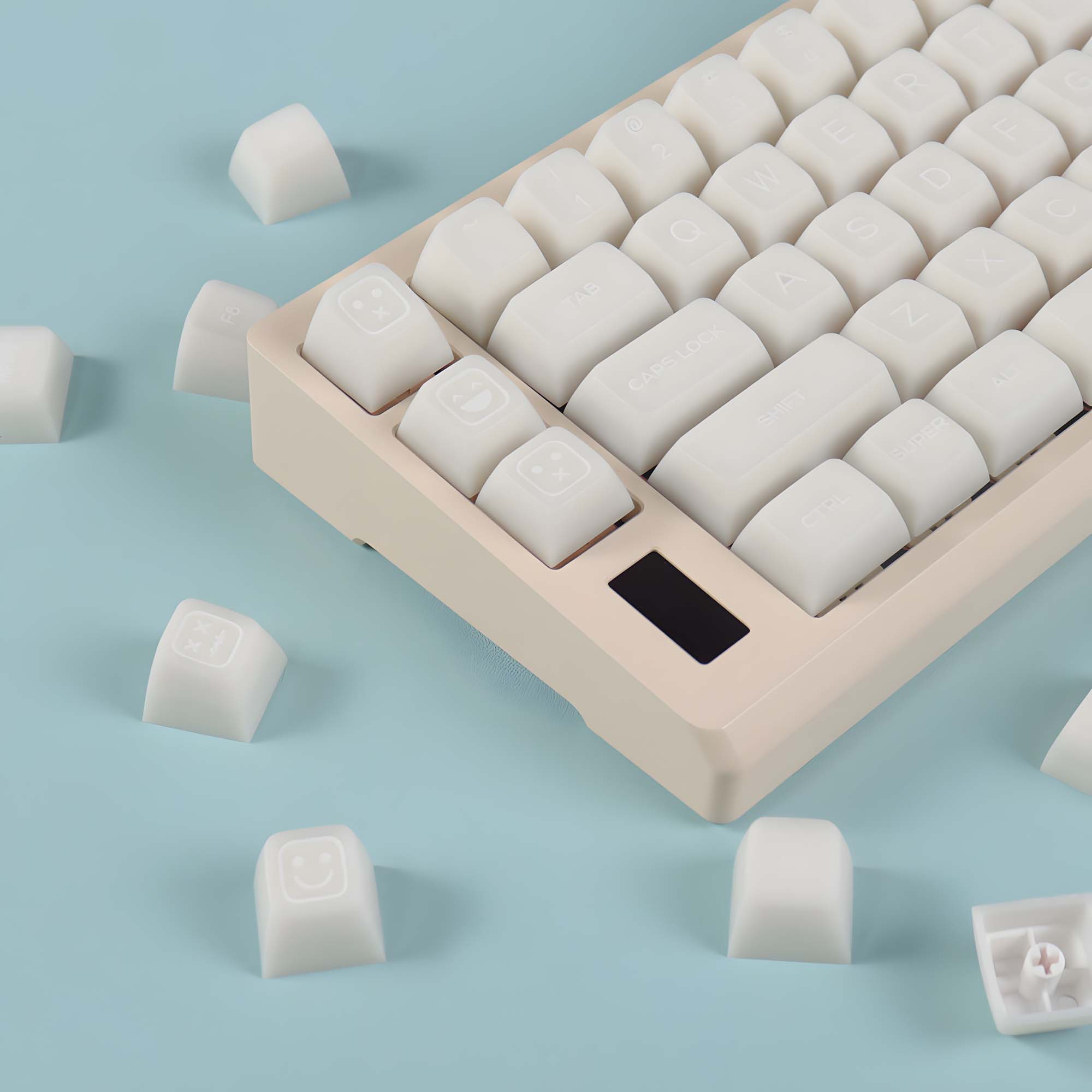 Keycap SA White Marble Mintcaps  PBT doubleshot