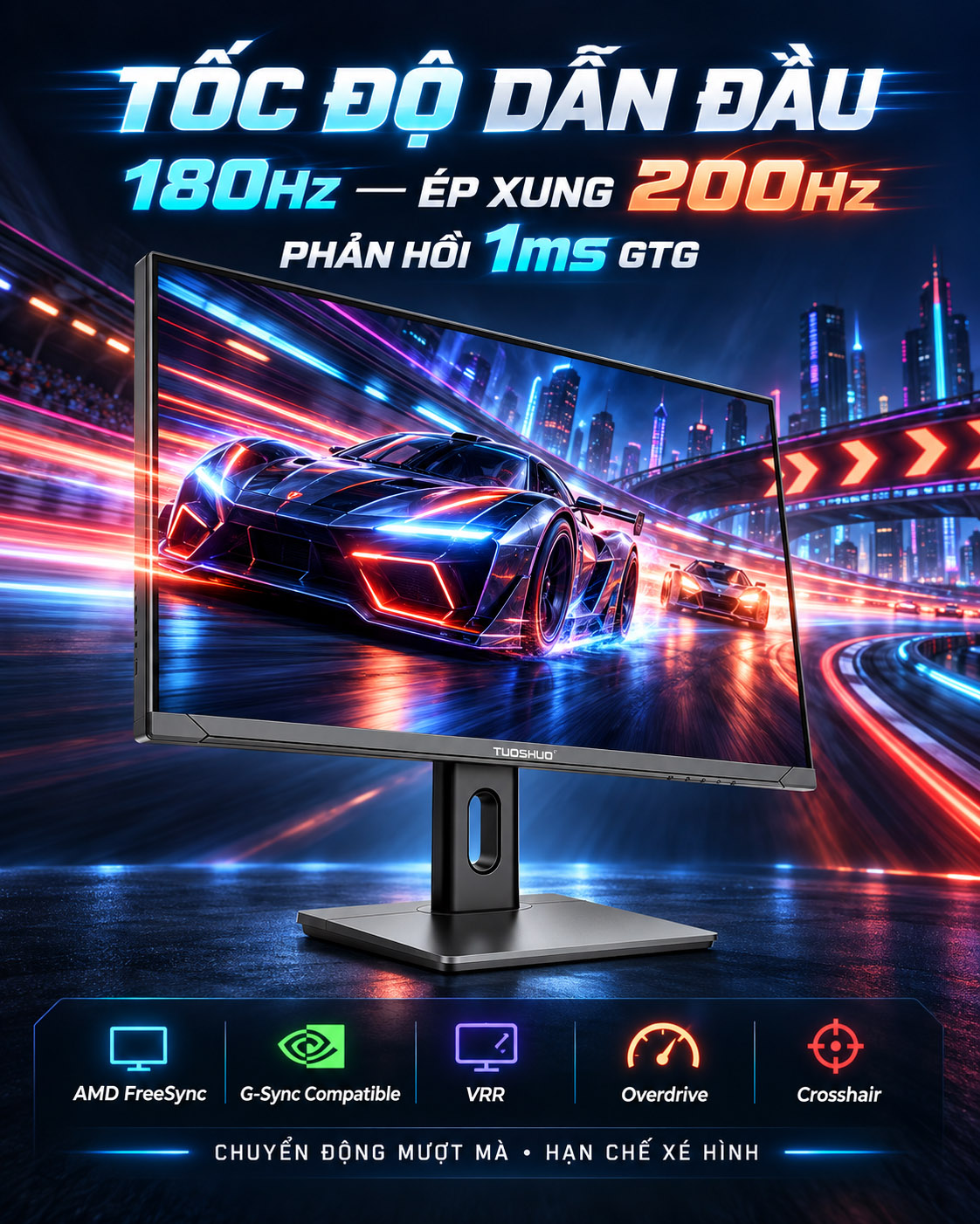 Màn hình Tuoshuo AL276QE | AL276QA (27 Inch/200Hz/2K/NanoIPS)
