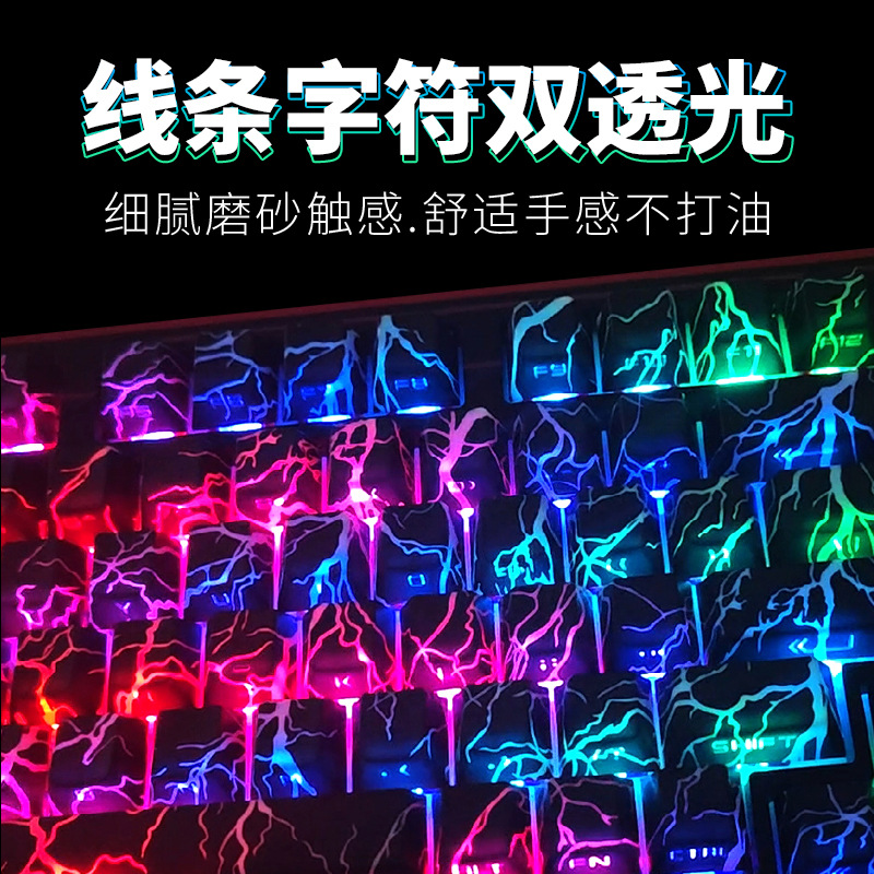 Keycap Lightning Ninja Profile Cherry Xuyên LED PBT Dyesub