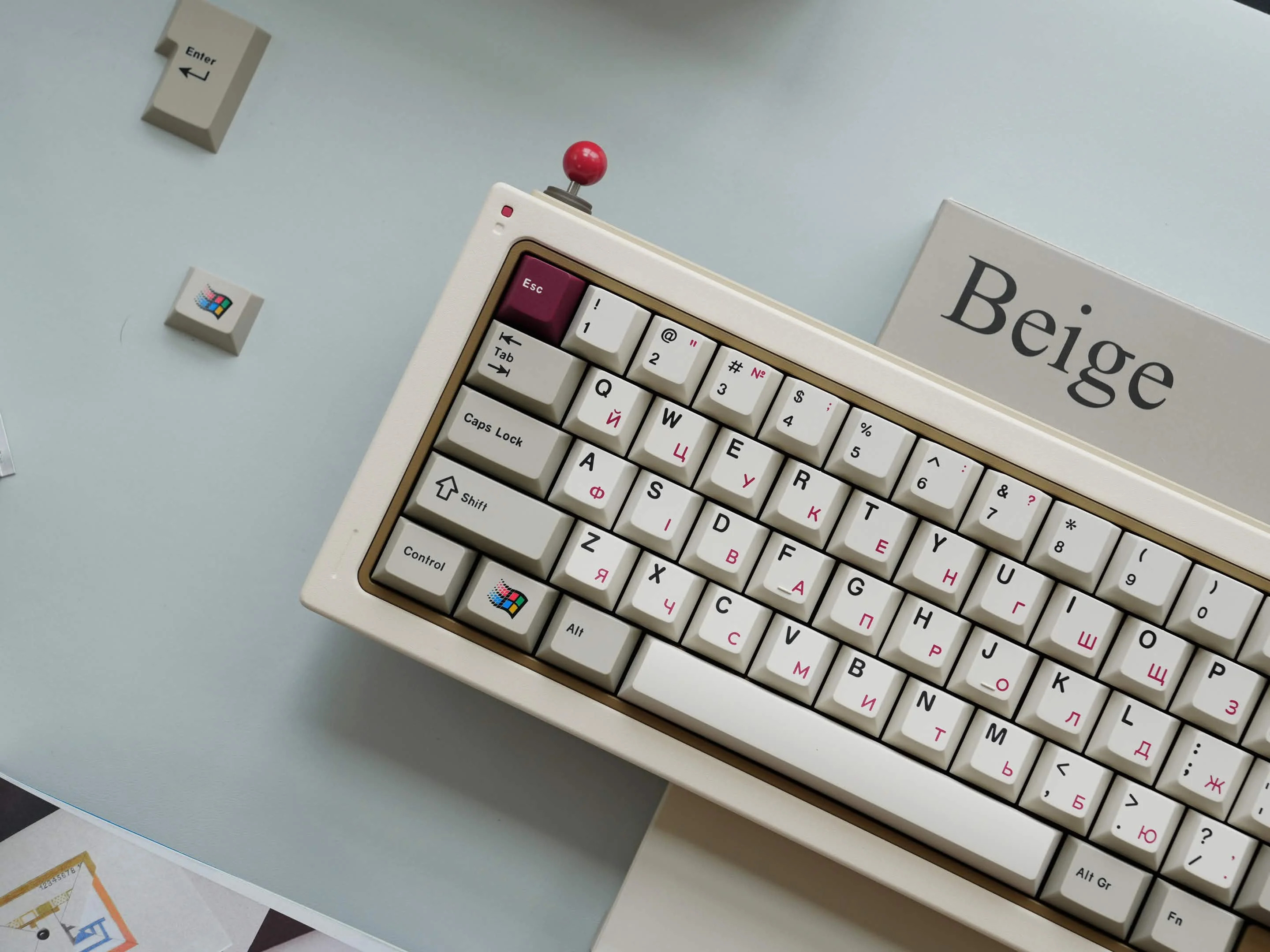 Keycap Keykobo Beige Cherry ABS Doubleshot