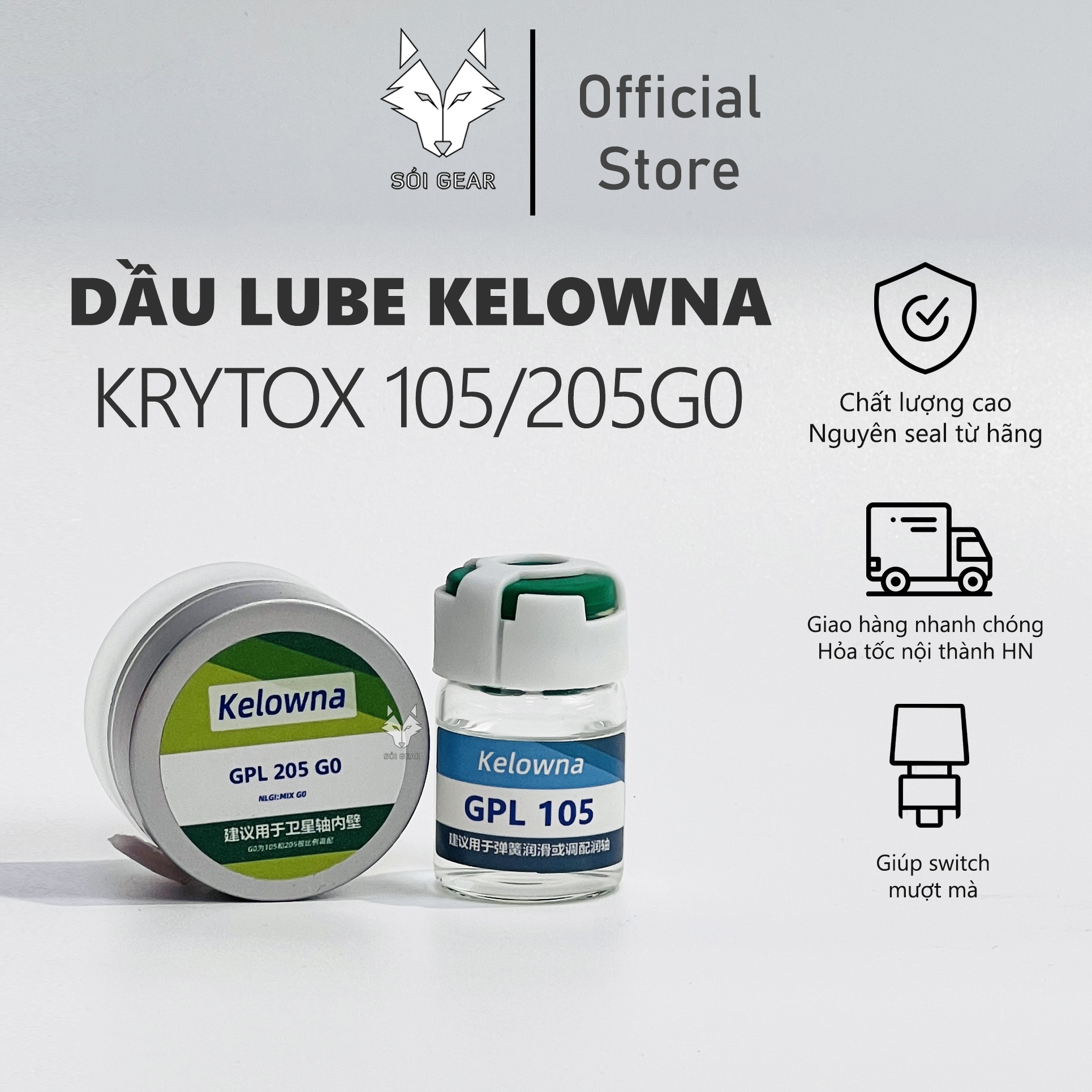 Dầu lube/Mỡ lube bàn phím cơ Kelowna Krytox GPL105/205G0