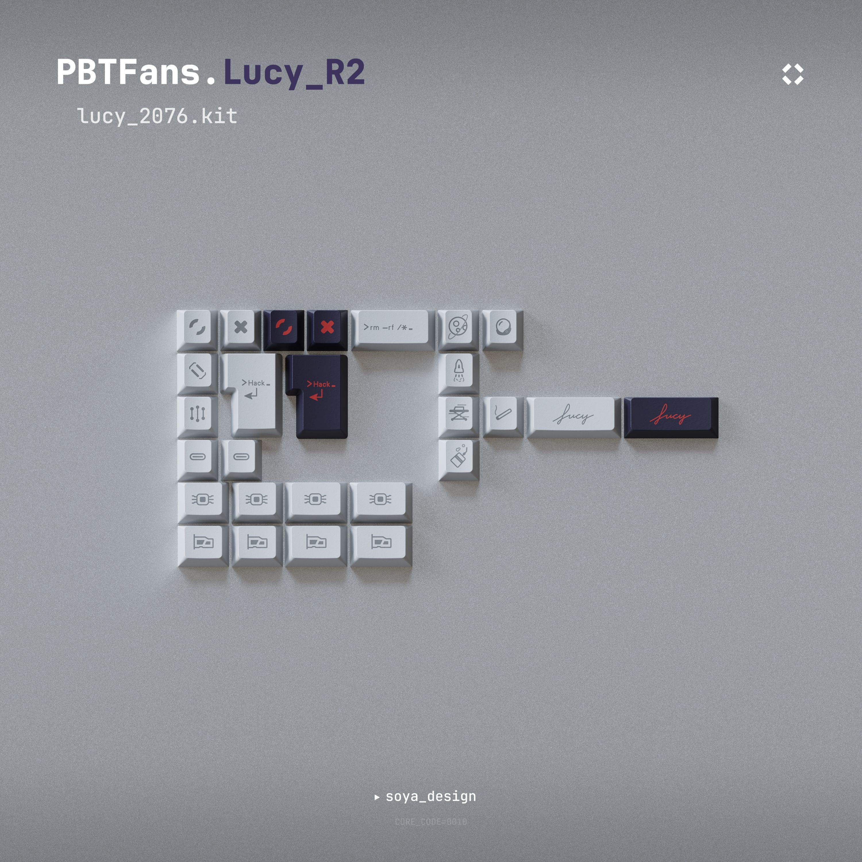 [Pre Order] Keycap PBTFANS LUCY Cherry PBT Dyesub