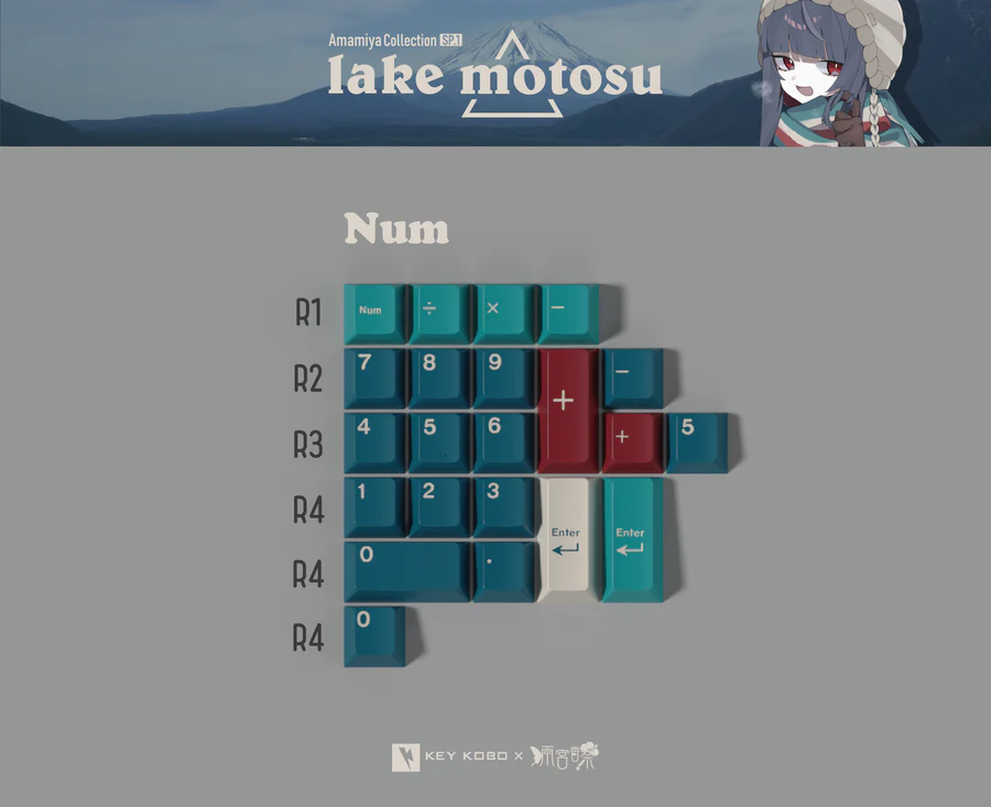 Keycap KeyKobo Lake Motosu Cherry ABS Doubleshot