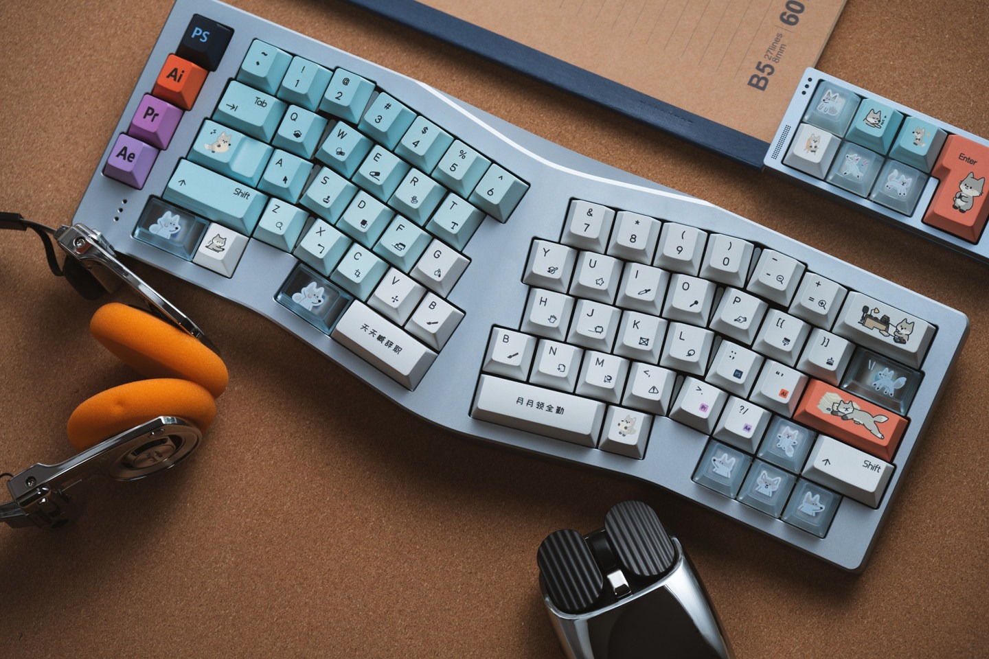 [ In Stock] Keycap Cherry TapTempo Fox 2 PBT Dyesub