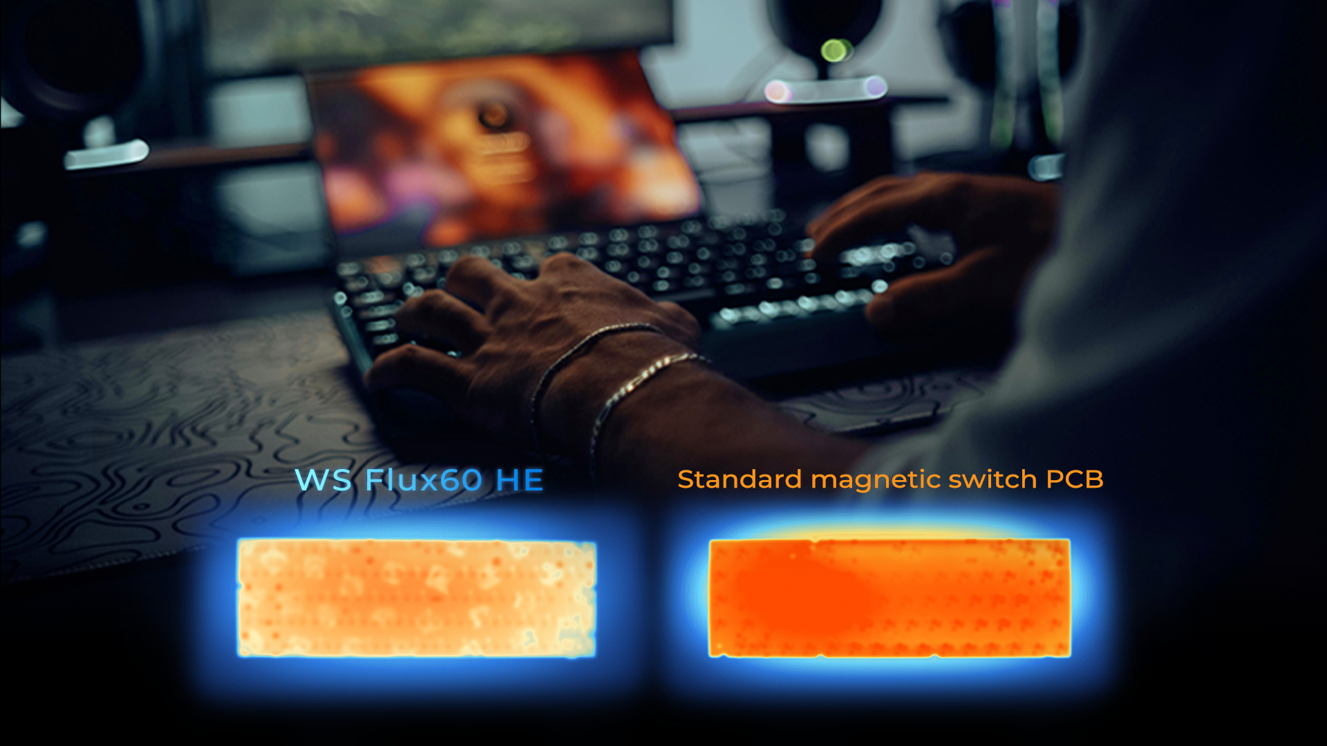 Bundle Kit - Flux 60HE PCB - Pack 64 WS Flux Ocean Whisper HE Switch