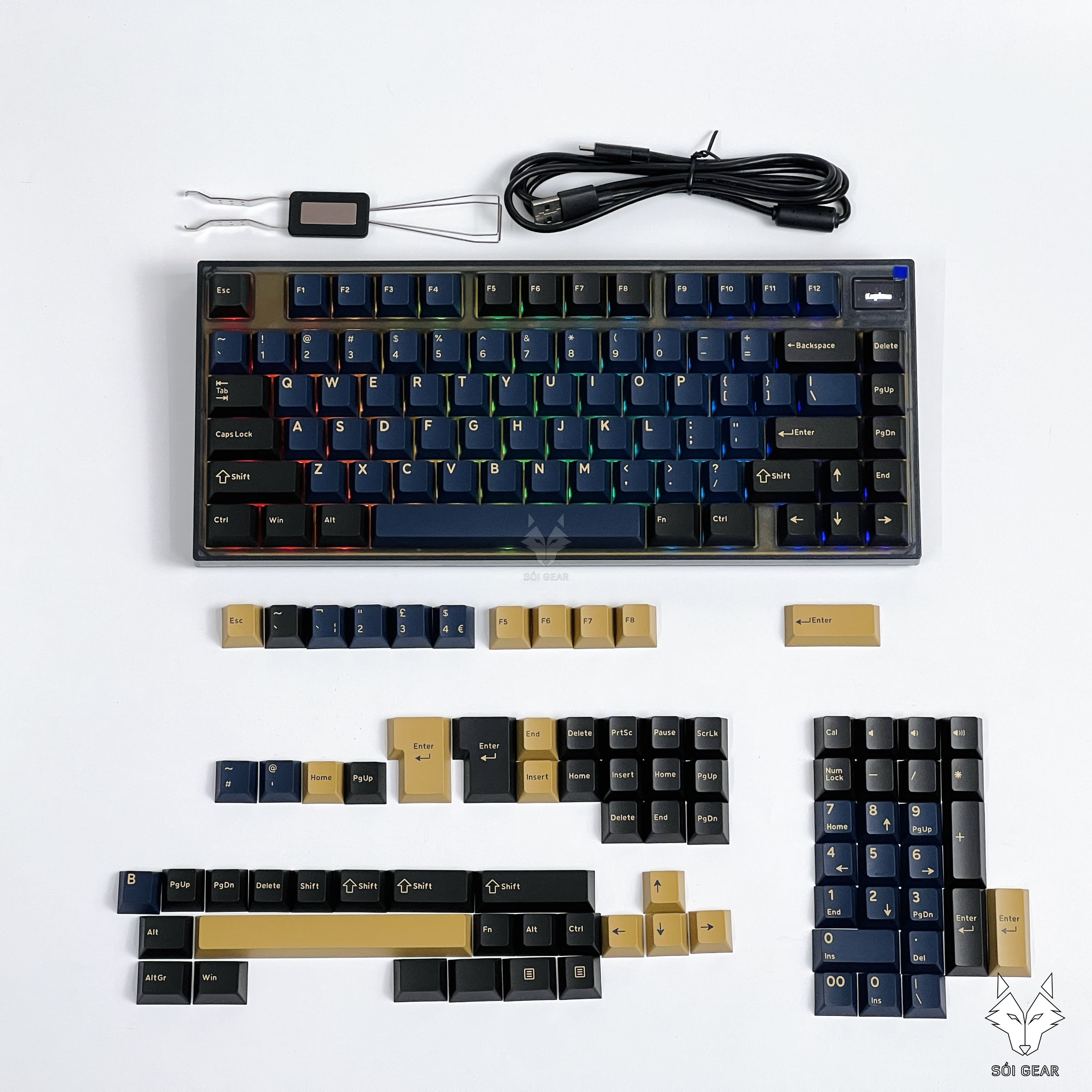 Bàn phím cơ Keydous NJ81- Mạch xuôi