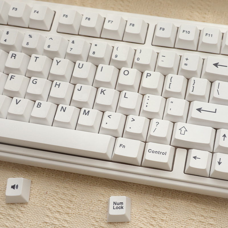 Keycap Minimal White Profile Cherry PBT Dyesub