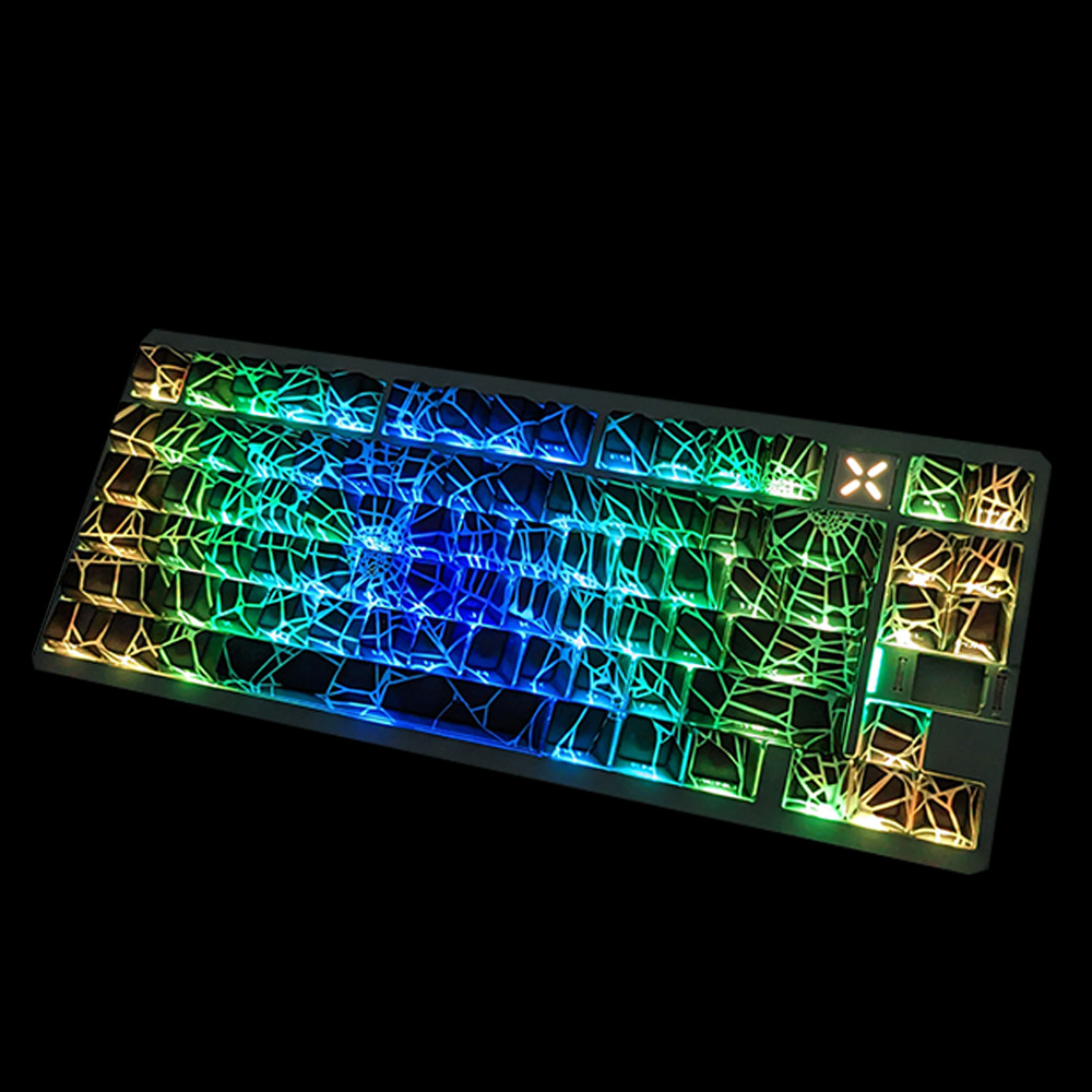 Keycap Cherry Spider Web PBT Dyesub Ninja Xuyên LED