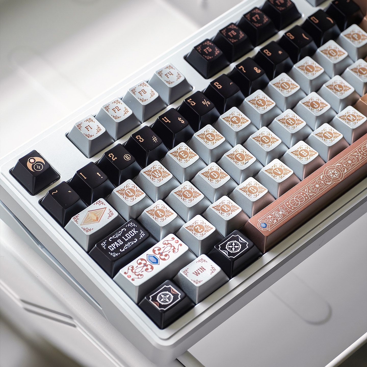 Keycap Cherry TapTempo Black White Metal PBT Dyesub