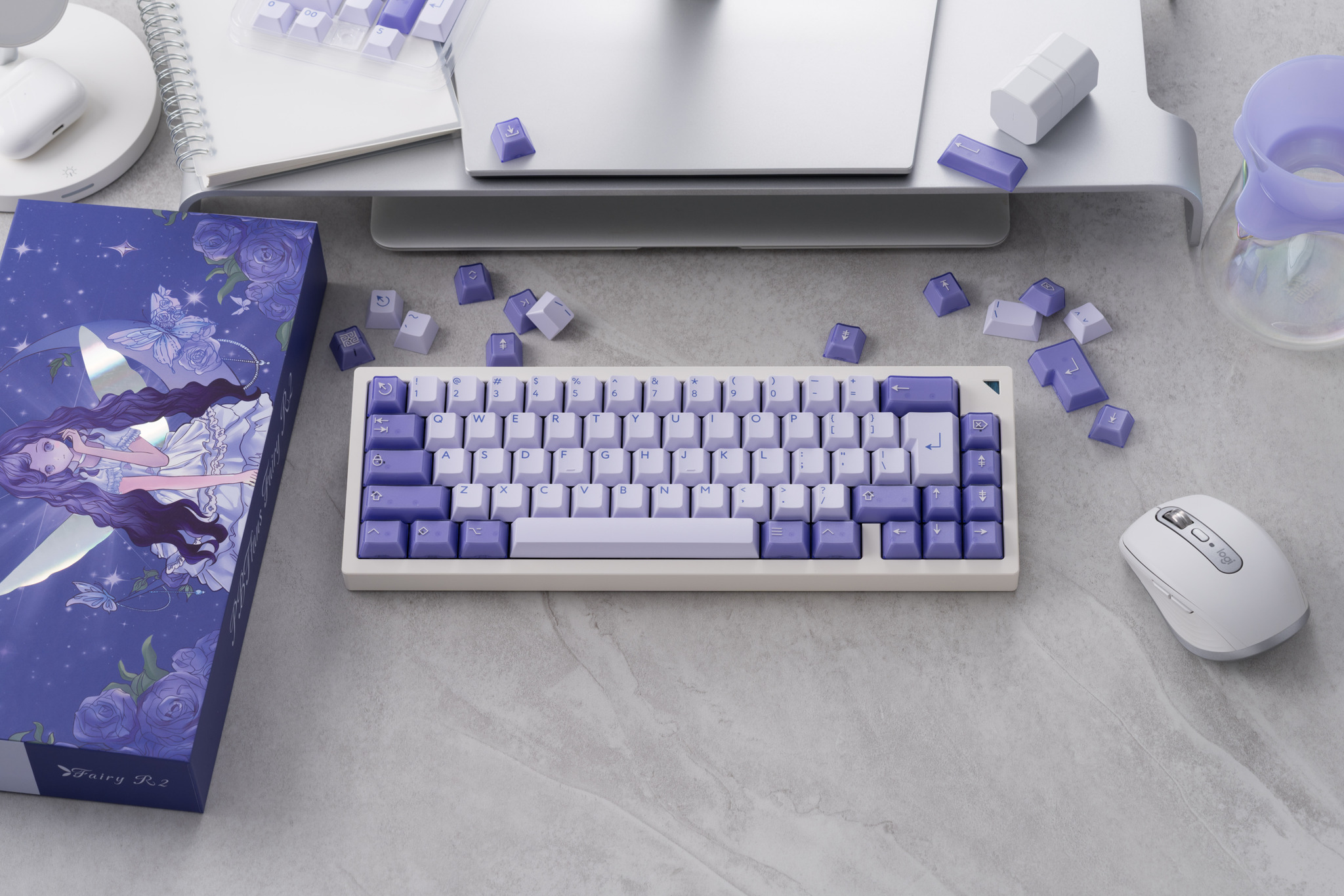 Keycap PBTfans Fairy R2 Cherry PBT Doubleshot