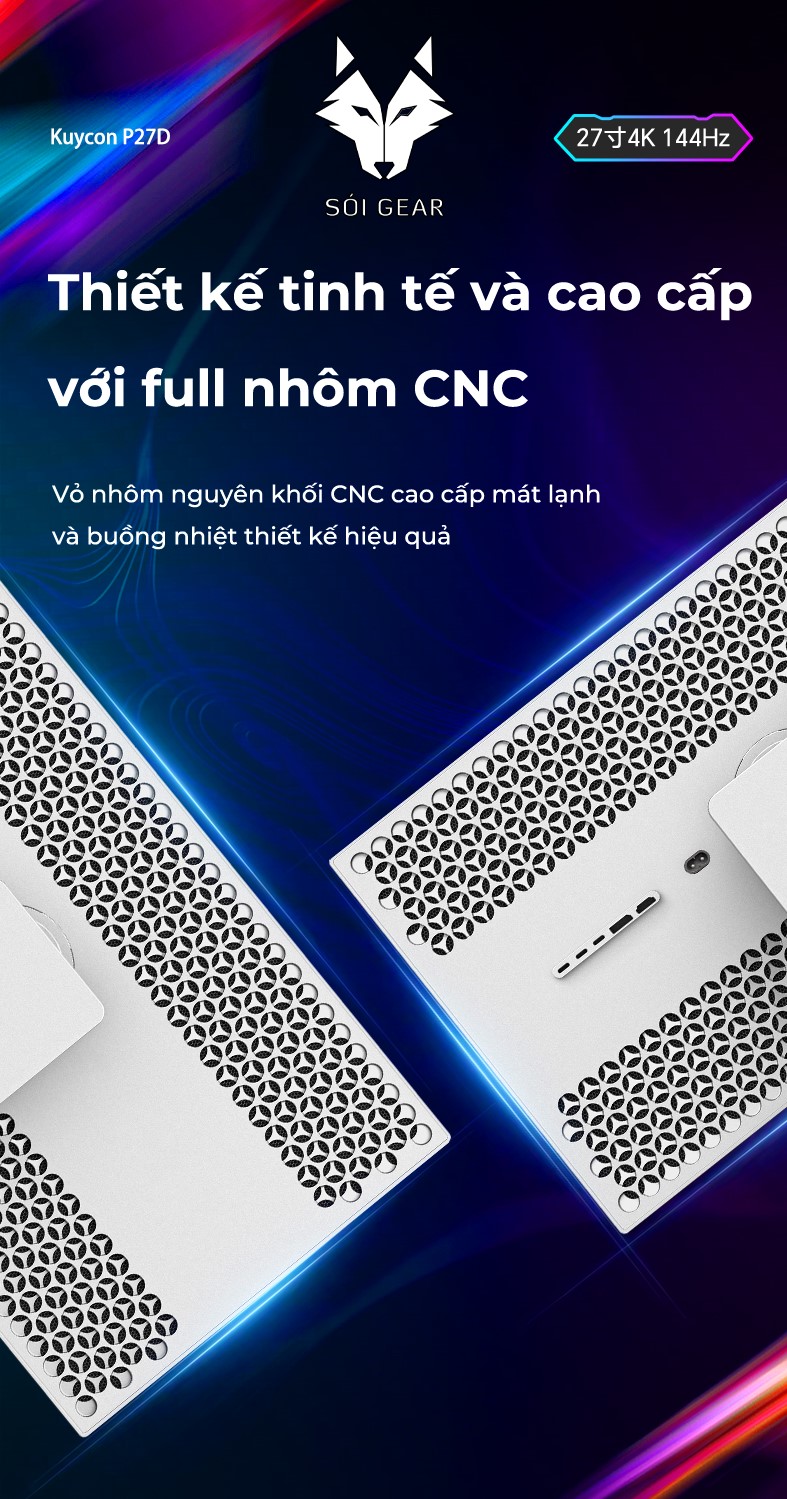 Màn hình Kuycon IPS 4K 144Hz 27 Inch P27D