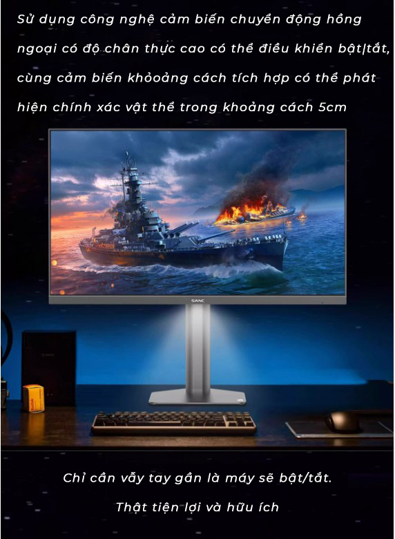 Màn hình SANC M72MV 27 Inch - QD Mini LED - Fast HVA - 2K -  180 Hz - HDR 1000 nit