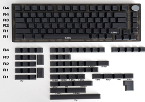 Keycap Mintcaps Cherry Engraved Black  PBT Dyesub - English
