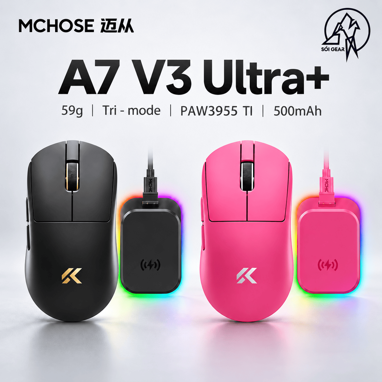 [In Stock] Chuột gaming không dây Mchose  A7 V3 Ultra+ | A7 V2 Ultra+