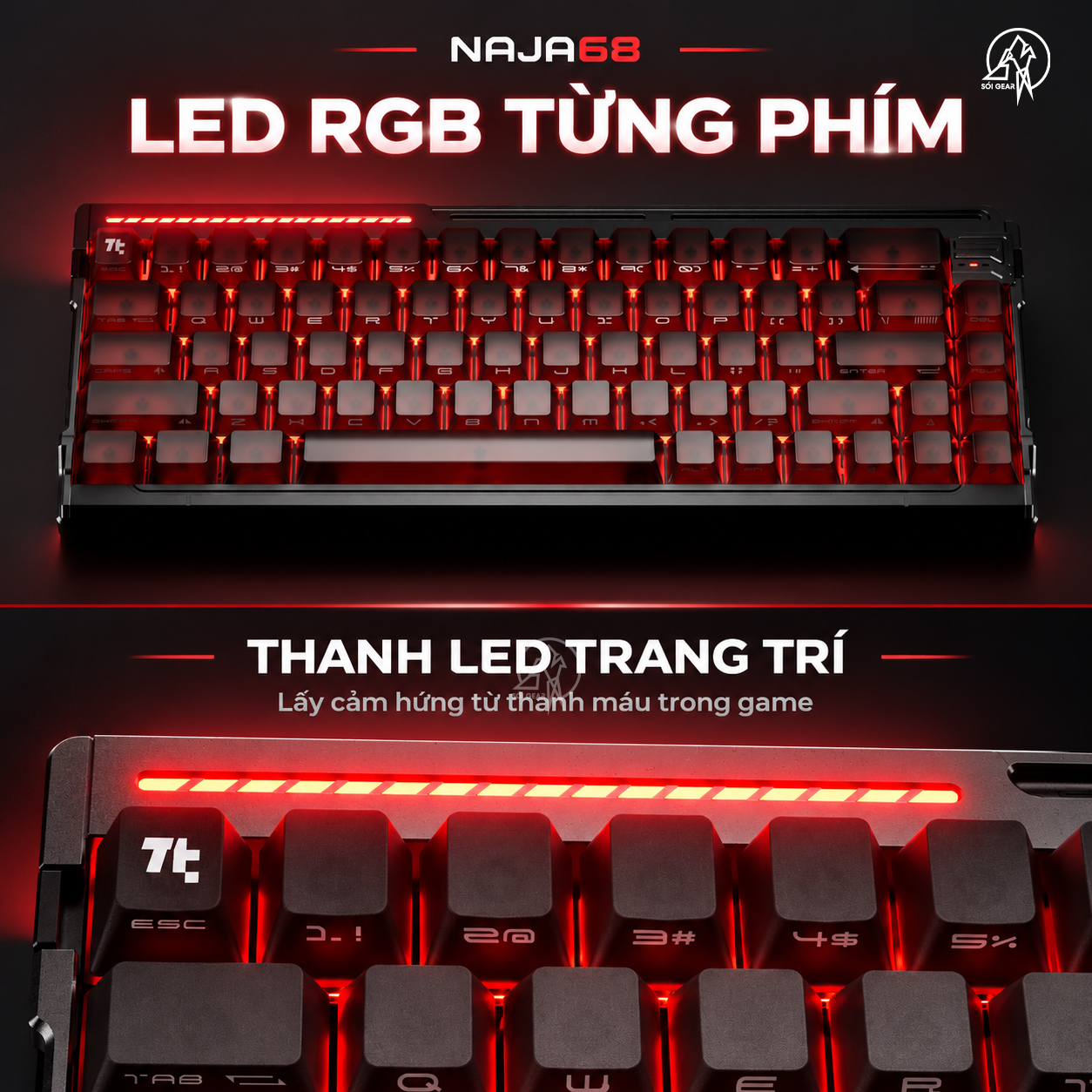 [In Stock] Bàn phím NAJA68 HE Prebuilt