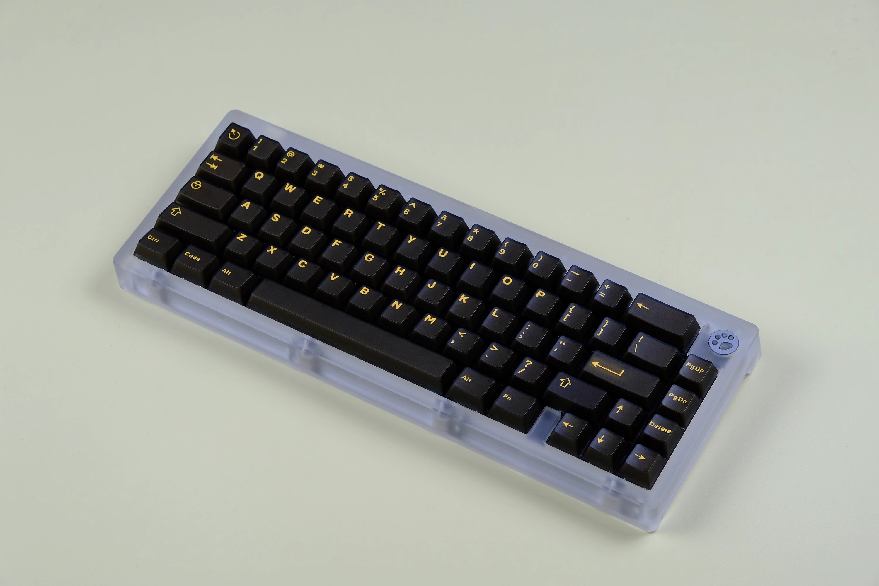 [In Stock] Keycap Cherry Aifei Black Gold Semi-Transparent ABS Doubleshot