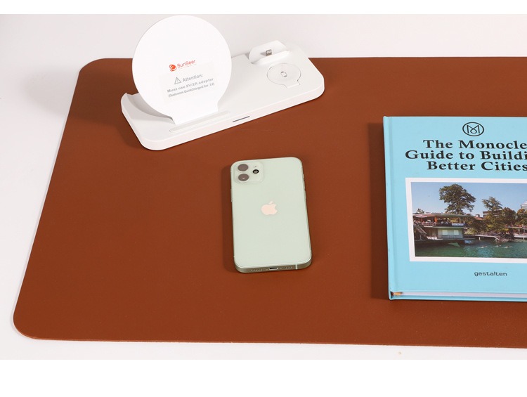 Deskmat hai mặt da PU và gỗ Cork cao cấp