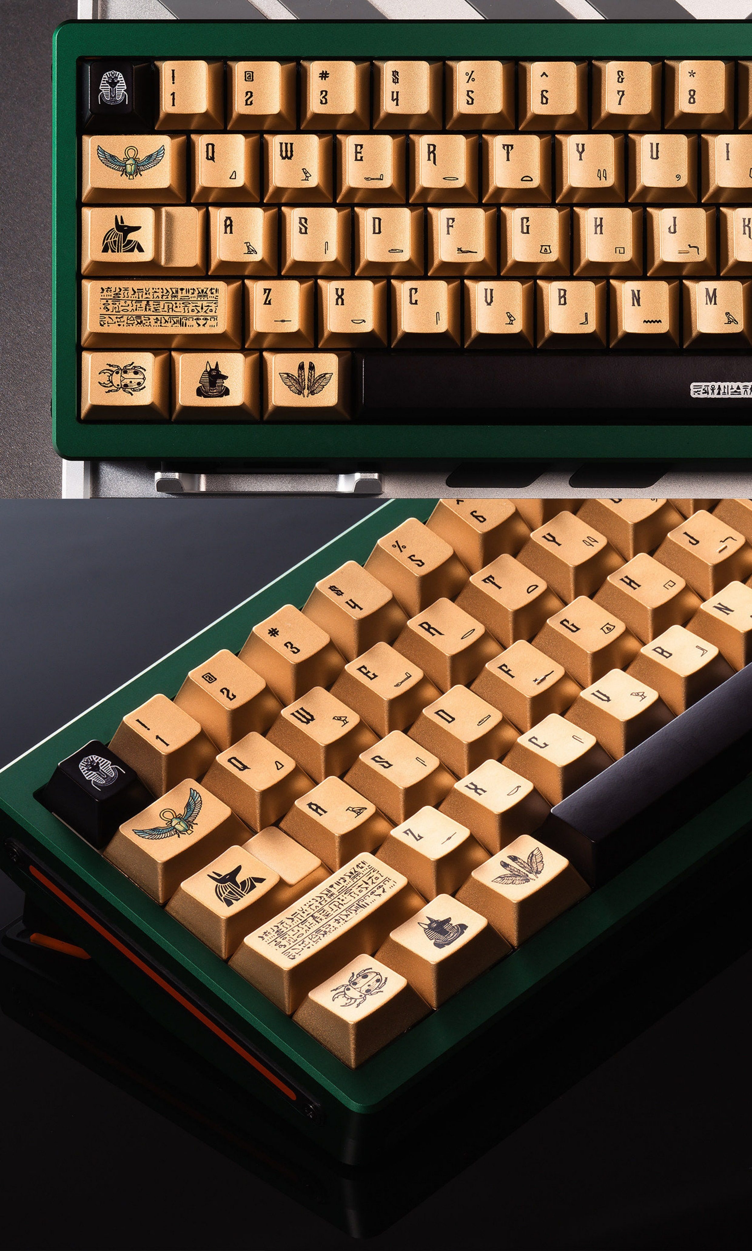 [In Stock] Keycap Cherry TapTempo Gold Egypt PBT Dyesub