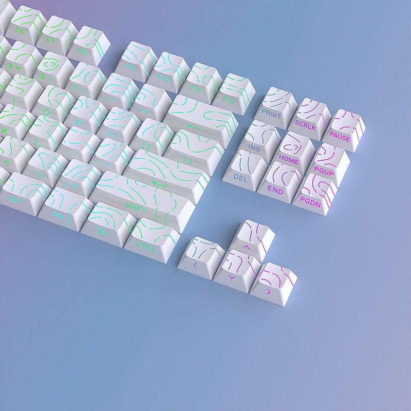 Keycap Cherry Đường Viền PBT Xuyên led 2 - 130 nút