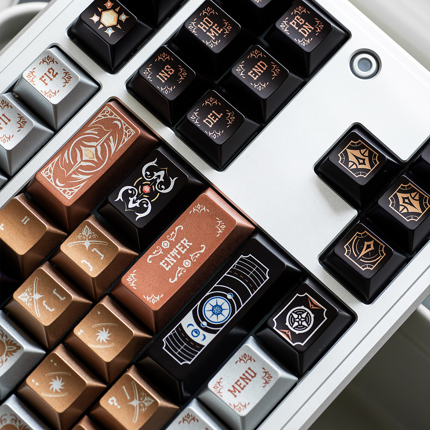 Keycap Cherry TapTempo Black White Metal PBT Dyesub