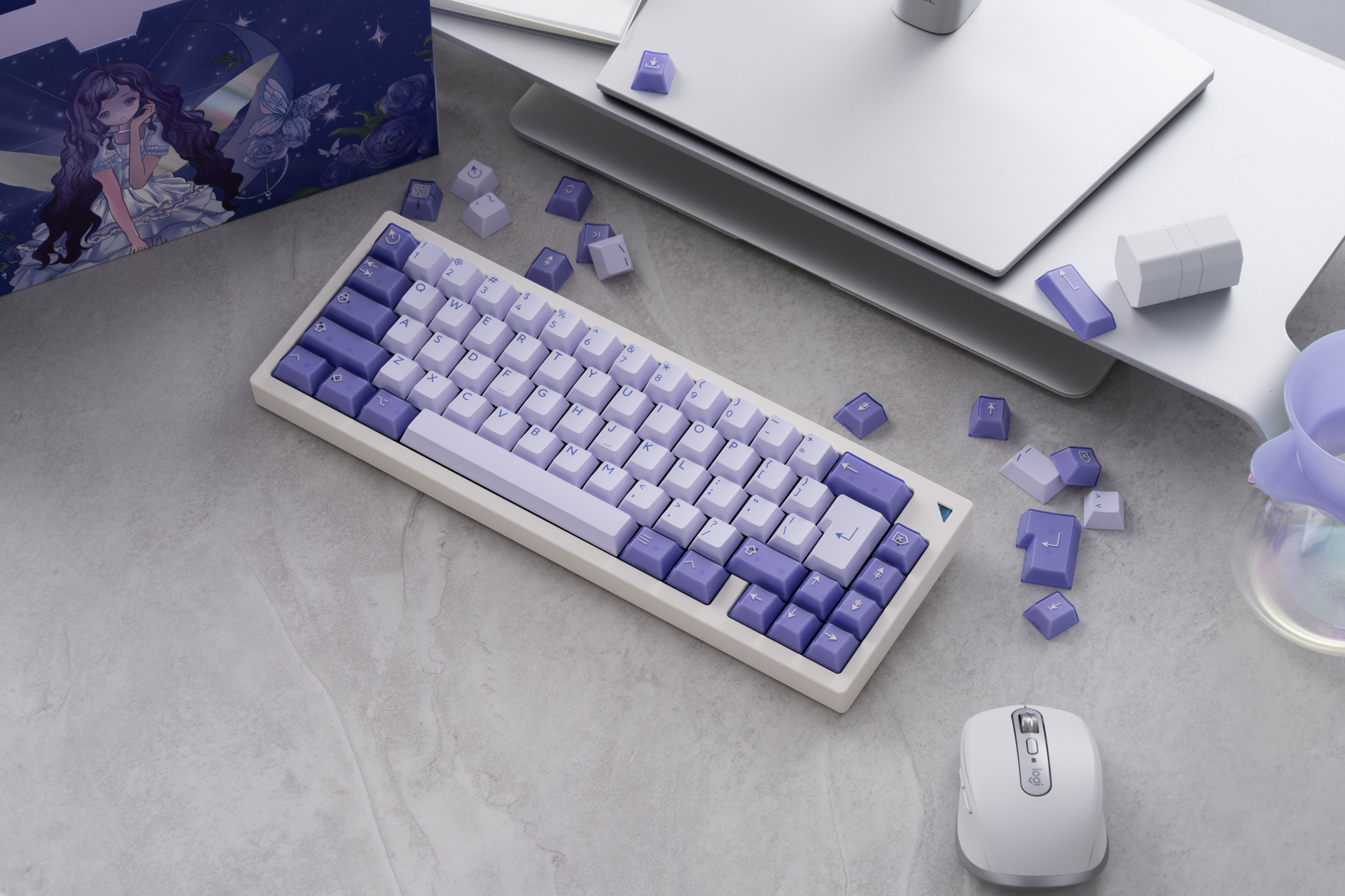Keycap PBTfans Fairy R2 Cherry PBT Doubleshot