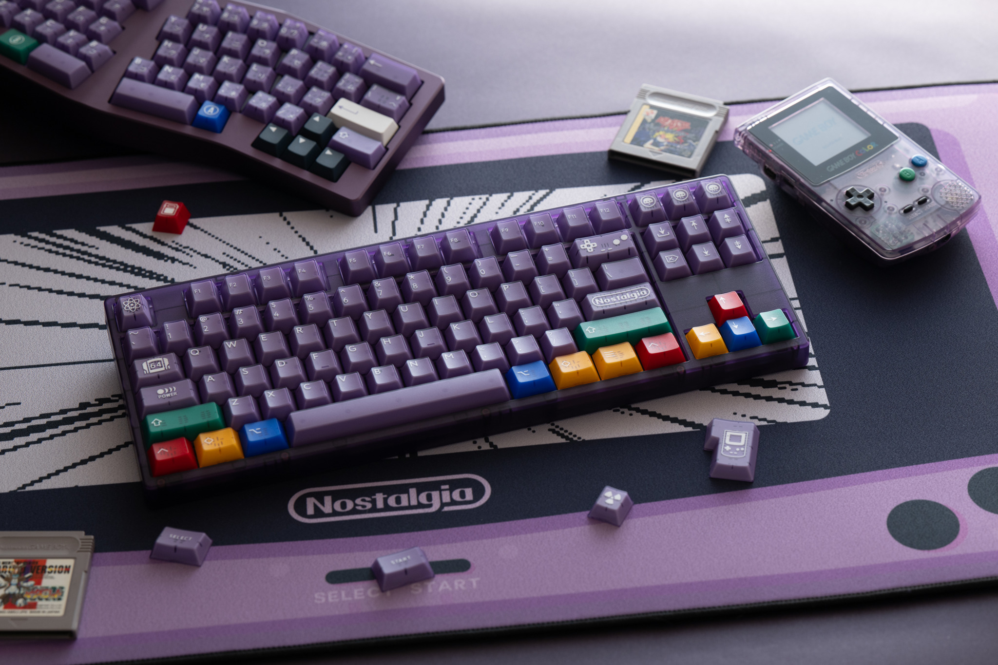 Keycap PBTfans Atomic Purple R2 Cherry PBT Doubleshot
