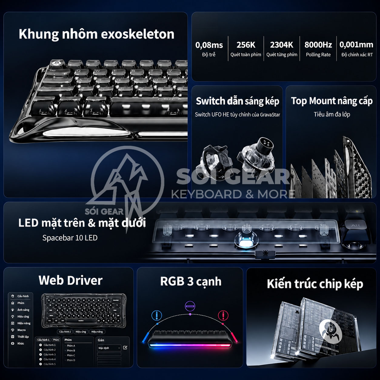 Bàn phím Gravastar Mercury V60 Ultra