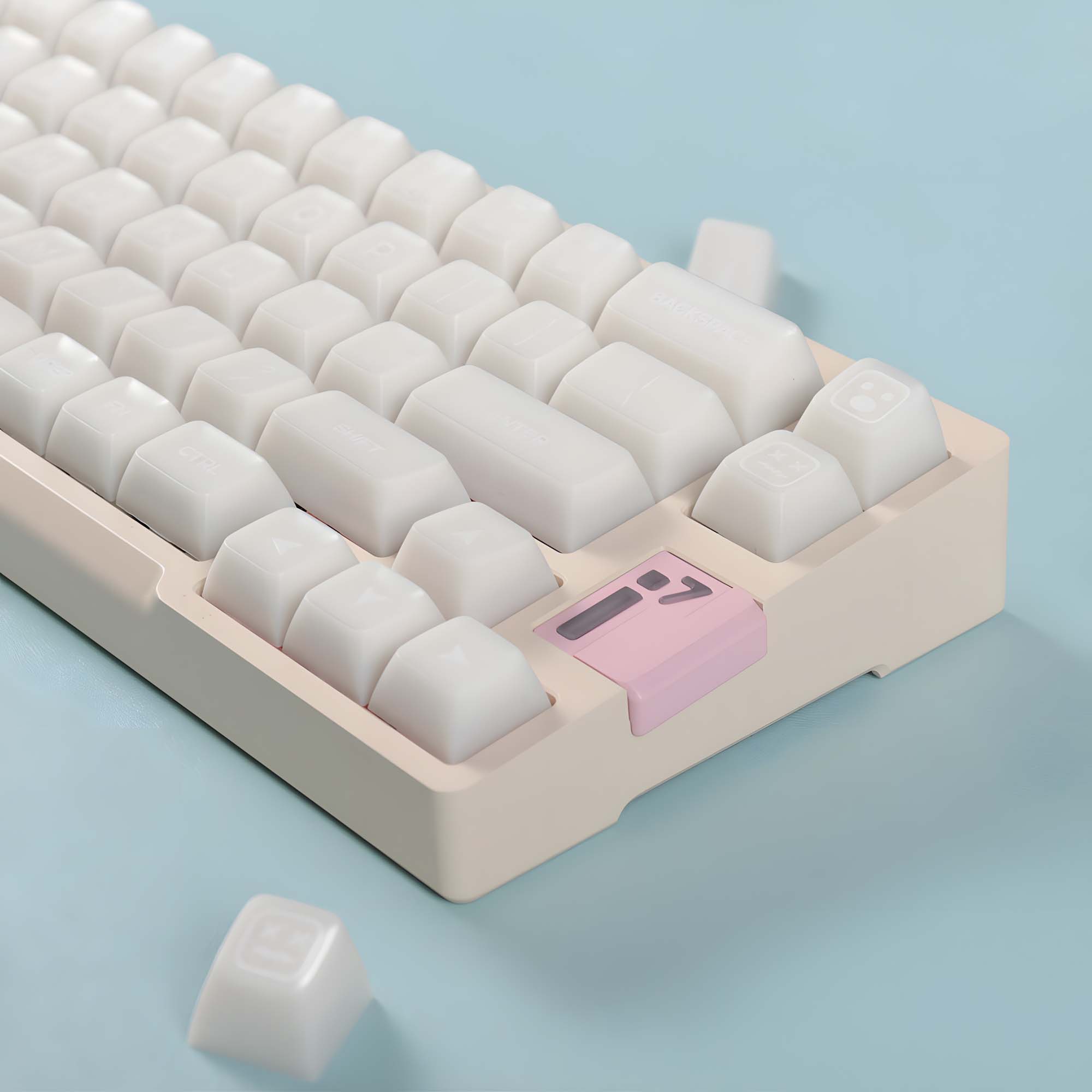 Keycap SA White Marble Mintcaps  PBT doubleshot