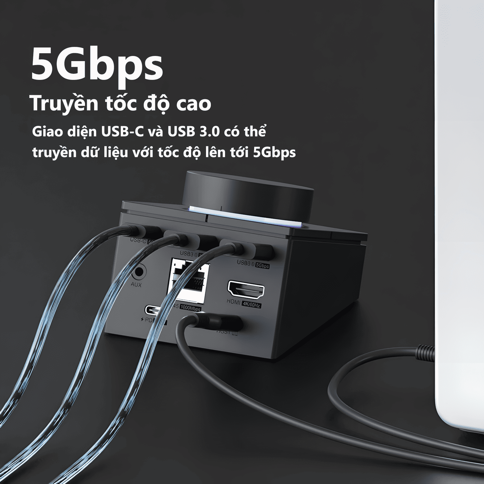 Knob USB-C Hagibis Hub