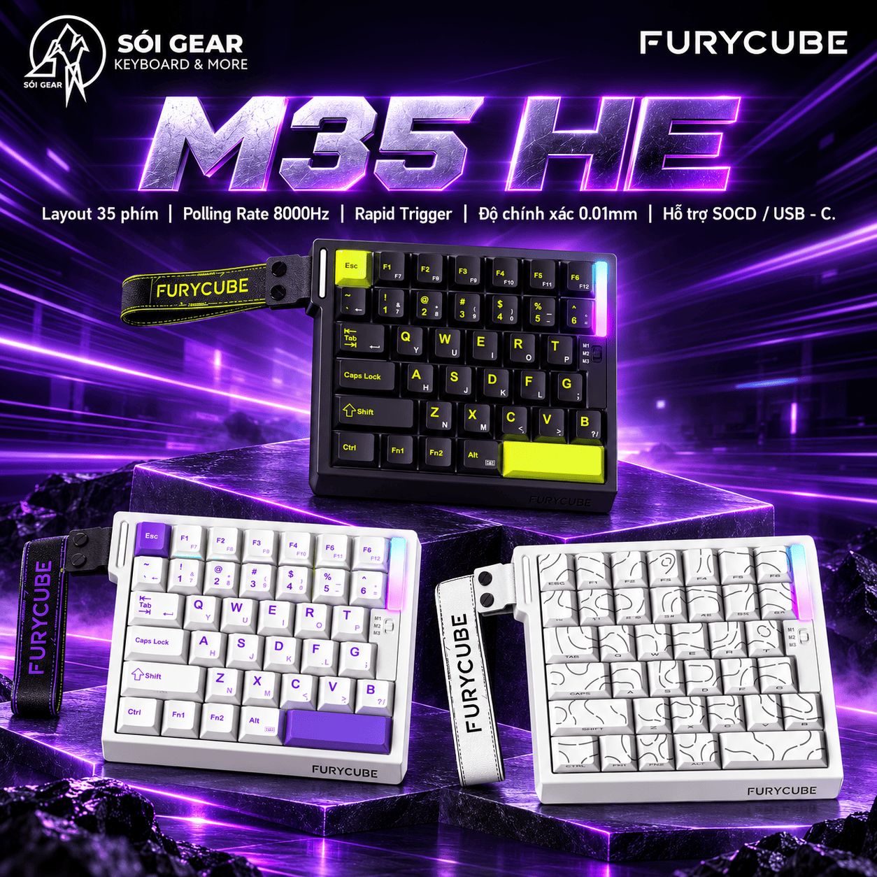 Bàn phím cơ Furycube M35 HE
