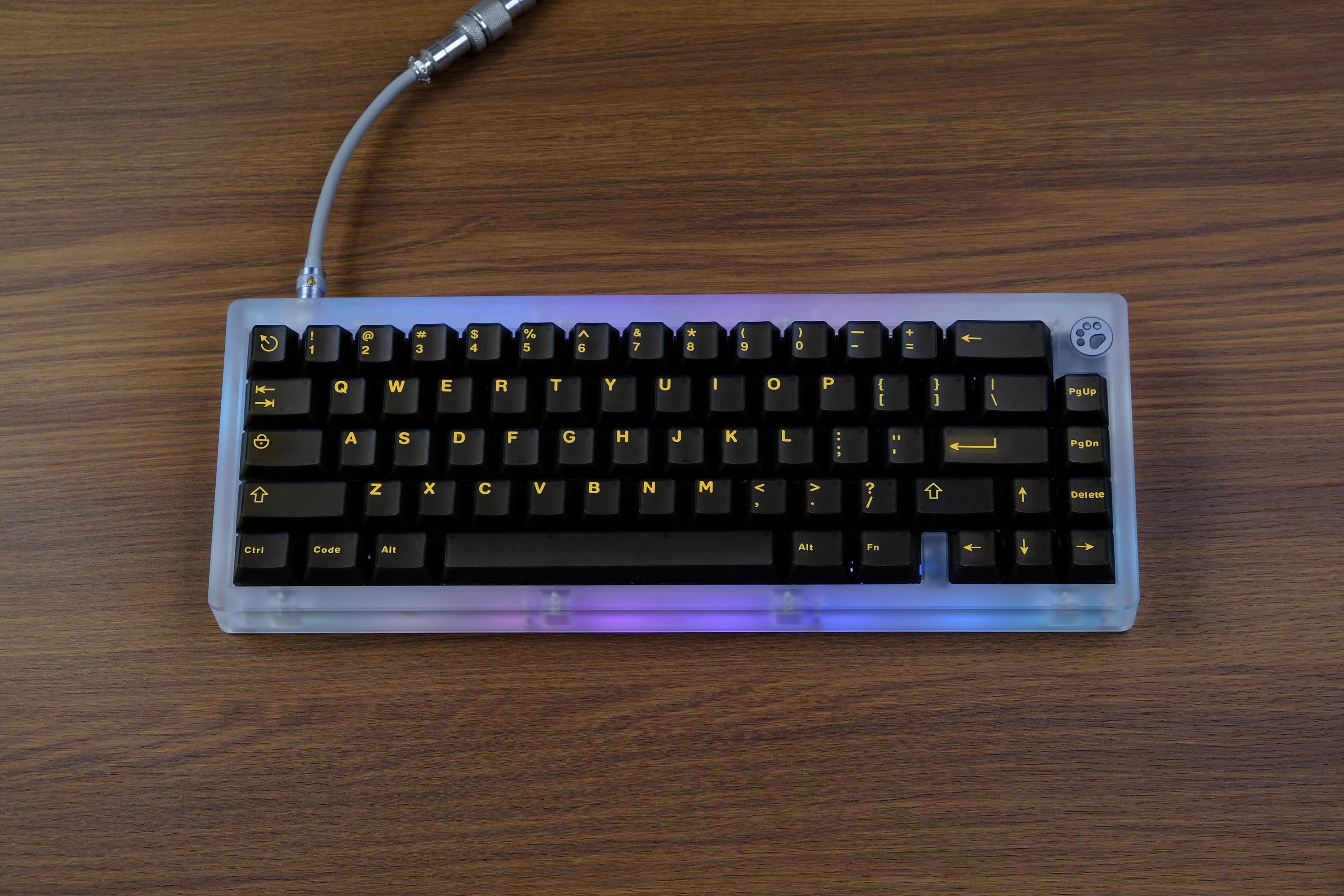 Keycap Cherry Aifei Black Gold Semi-Transparent ABS Doubleshot