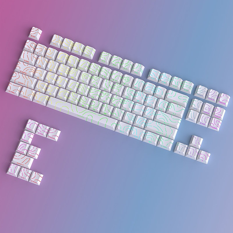 Keycap Cherry Đường Viền PBT Xuyên led 2 - 130 nút