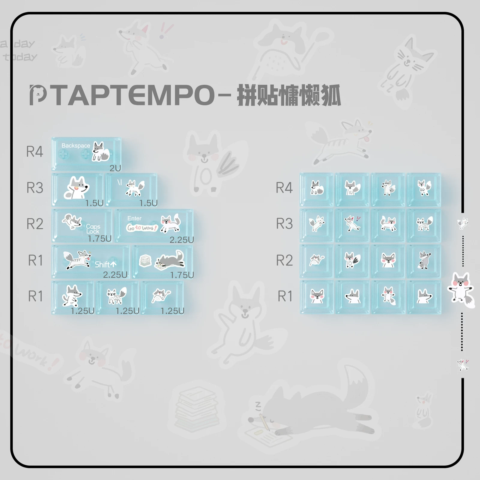 [In Stock] Keycap Cherry TapTempo Fox 2 PBT Dyesub
