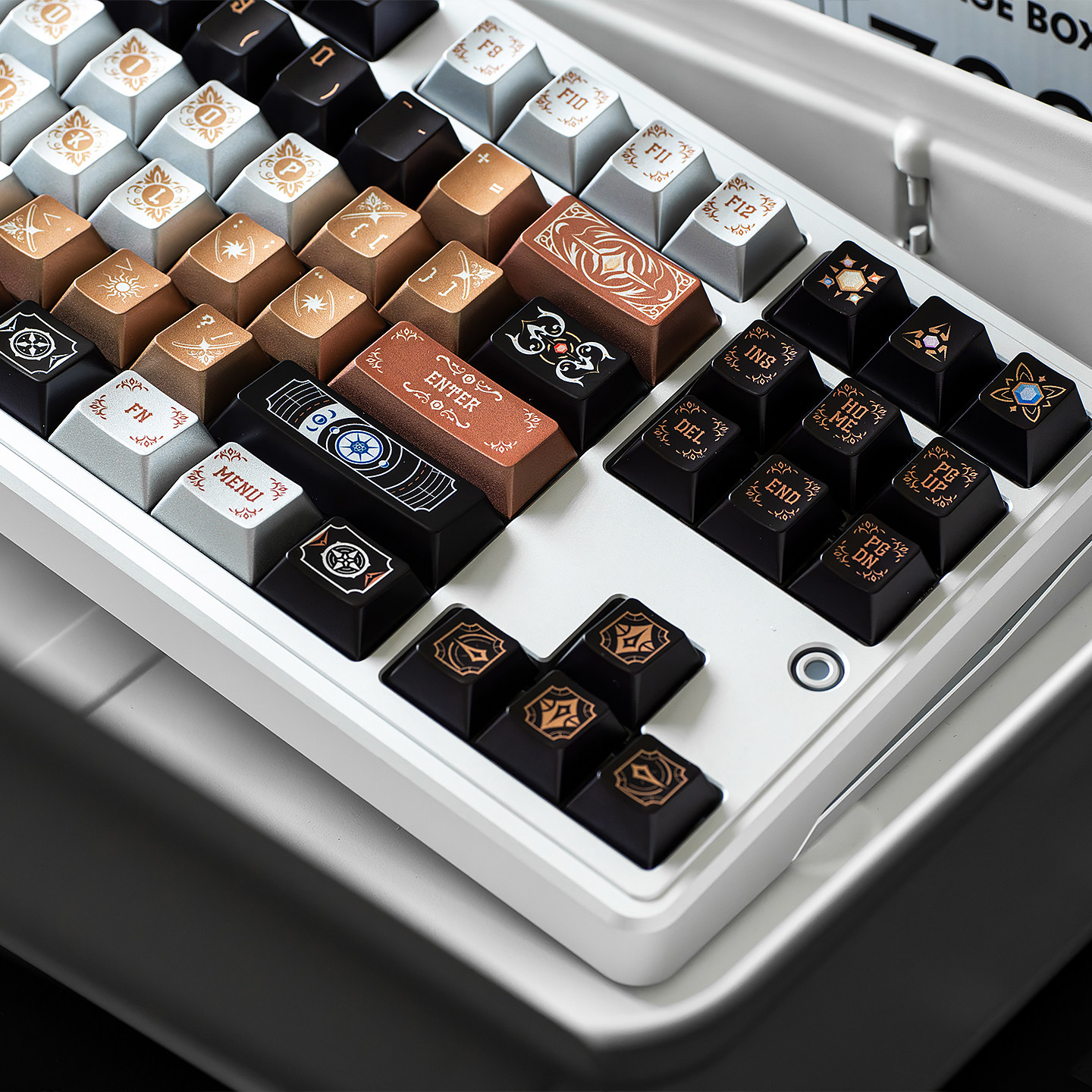 Keycap Cherry TapTempo Black White Metal PBT Dyesub