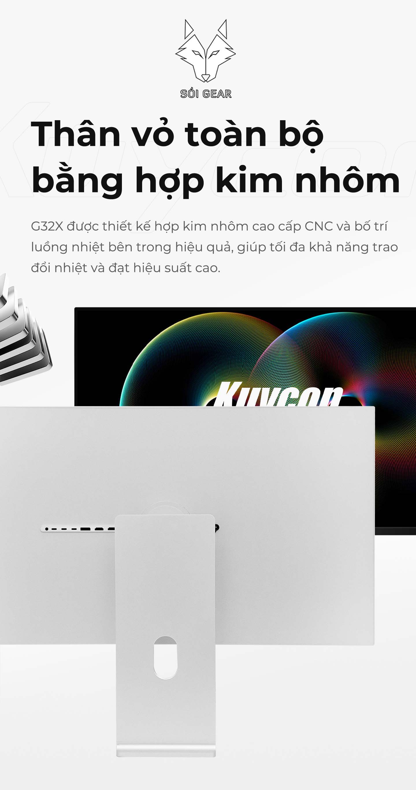 Màn hình Kuycon IPS 6K 60Hz 32 Inch G32X